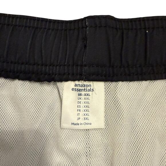 Amazon Men’s NEW black red white striped swimsuit XXL - Picture 2 of 4